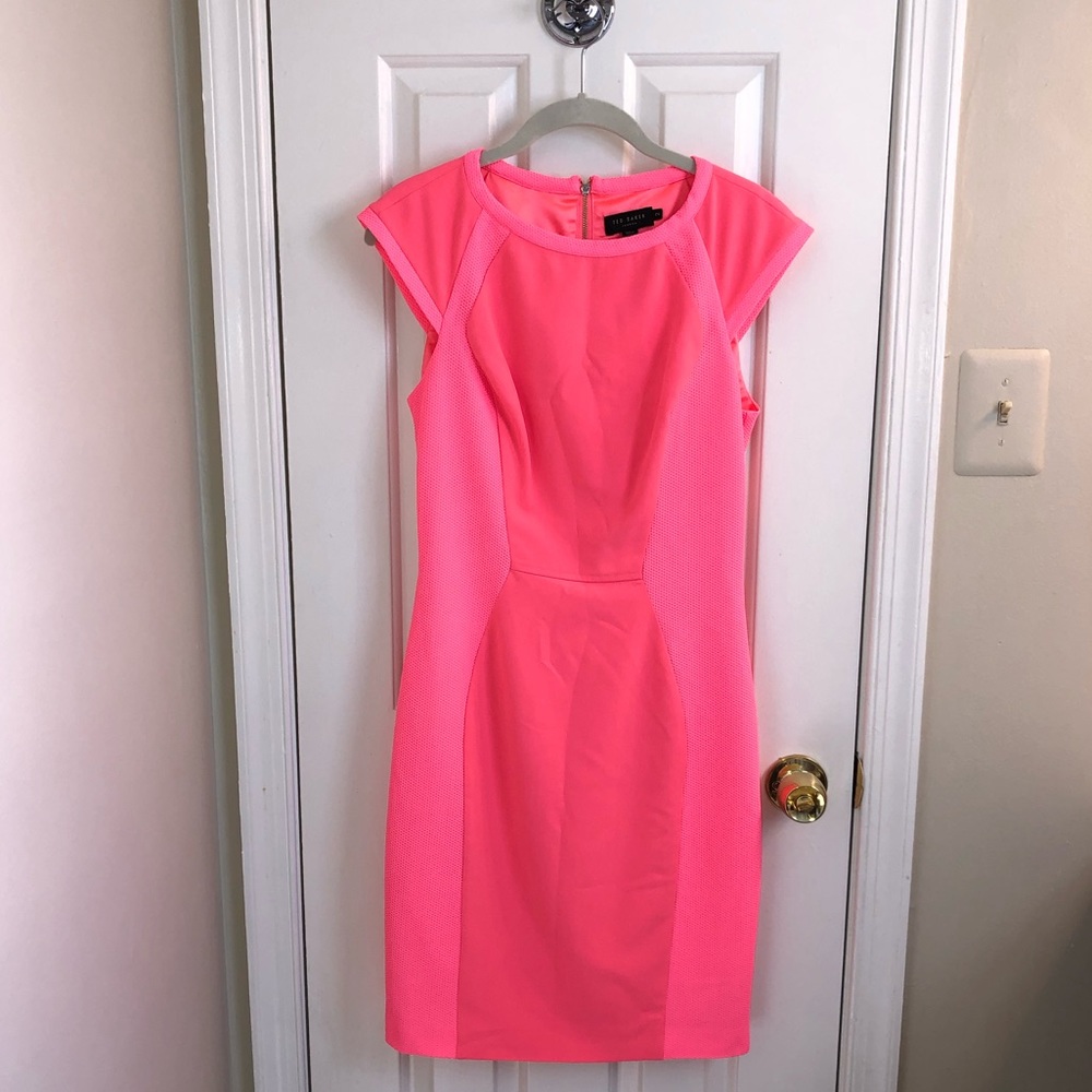 Ted Baker London Neon Contrast Panel Dress size 2